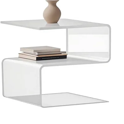 Acrylic Clear Side Table & Nightstand for Living Room Bedroom Bathroom
