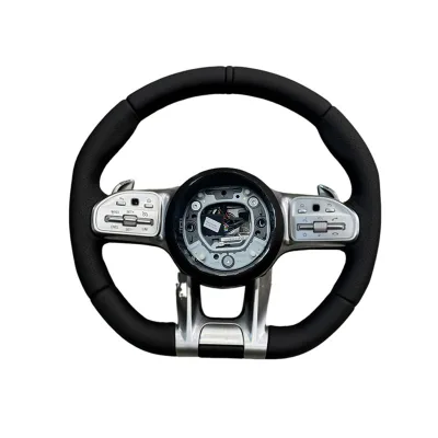 Hot Sale Custom Modification Benz Carbon Leather Steering Wheel Upgrade Car Steering Wheel Custom Car Steering Wheel Tray