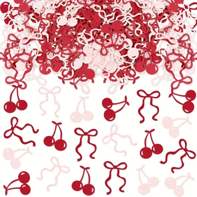 Cherry Confetti Sequin Mix 100pcs Paper Set for Child Birthday Party Decorations-Hot Selling