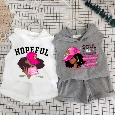 Custom 2026 Summer New Style Girls 2 Pieces Daily Casual Sleeveless Set