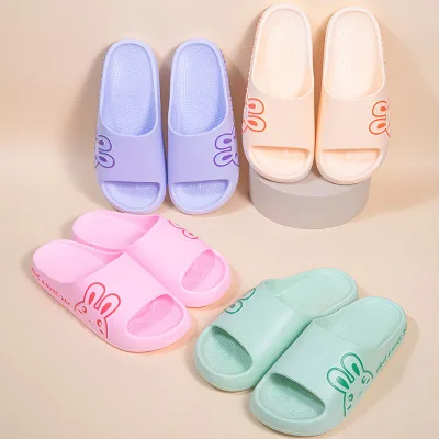 Wholesale New Design Ladies Solid Color Home Slippers Quick Drying Non-Slip Women Shoes for Bathroom Soft Indoor Insole