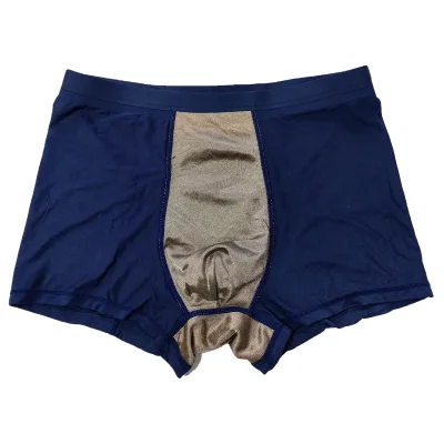 Faraday Protection Boxer Briefs-Anti-Radiation RF EMF Protection Silver Fiber Underwear Shorts