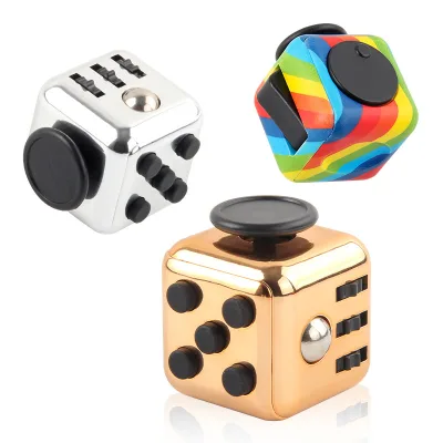 Anti-Anxiety Magic Cube Dice Stress Relief Toy No-Squeeze Finger Magic Cube