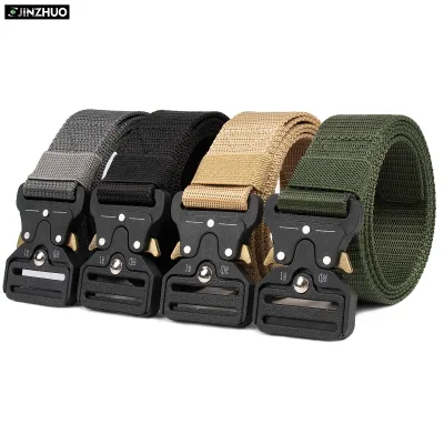 Factory Fabric Belt Custom Camouflage Thickening Buckle Quick Release Canvas Waist Belt Men Nylon Buckle Tactical Belt