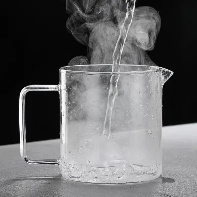Wholesale Modern Glass Coffee Pot BPA Free High Borosilicate Heat Resistant Handmade Glass Coffee Maker Pitcher Handle Infuser