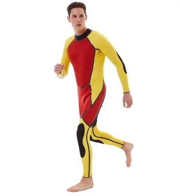 DIVESTAR One Piece Rescue Suit Fluorescent Yellow Color or Green Sucba Diving Neoprene Wetsuits