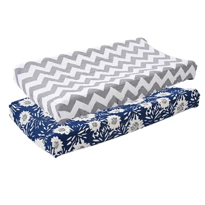 Cotton Muslin Changing Pad Covers  for Girls Boys 2 Pack Fitted Sheet for Change Pad Diaper Pad Cover
