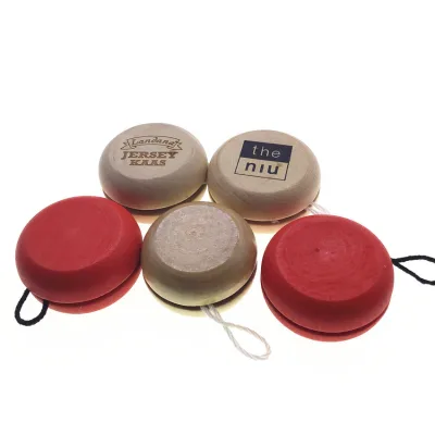Factory Wholesale Mini Wooden Yo-Yo with Custom Logo Blank Laser Features