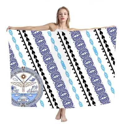 Cover up Swimwear Beachwear Sarongs Women Beach Polynesian Tribal Marshall Is Rep Custom Made One Piece Swimwear With Cover up