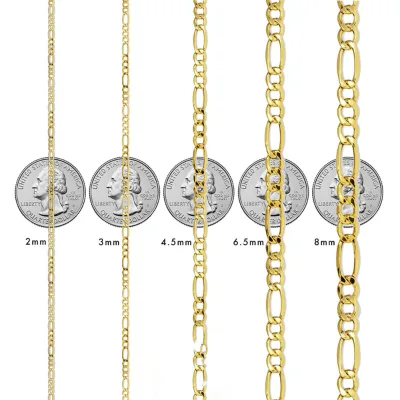 Duyizhao Punk Stainless Steel Figaro Chain Necklace 18k Gold Plated ZIRCON Thin Women's Wedding Gift
