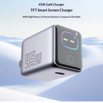 45W GaN Charger, AI Intelligent Display Charger, Fast Charging Gan Charger Suitable for Tablet and Mobile Phone Charging