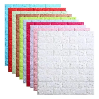 Water Proof PVC White for Room 3D Wall Brick Sticker
