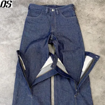 Y2k Clothing Men Custom Fashion Vintage Pants Wide Leg Denim Fake-Two Pieces Cargo Pants Baggy Pants Unisex