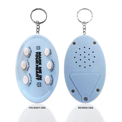 Factory Custom Logo Multifunction Voice Recording Key Chain with 6 Buttons Plastic Promotional Gift