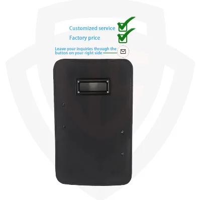 Doublesafe PE Metal 800*500mm Protective Security Protection Tactical Protective Polycarbonate Combat  Ballistic Tactical Shield
