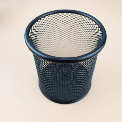 Stationery Store Display Stands for Pen Desk Holder Container Box Pen Holder Mesh Round Pen Holder