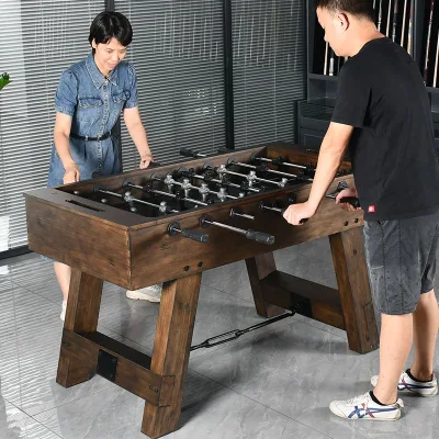 High Grade Solid Pine Wood Soccer Table 1.4m Large Size Adult Foosball Table Indoor Home Club Recreation Game Table