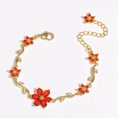 Gift Fashion Holiday New Arrival Jewelry Accessories Wedding Party Rose Hypoallergenic Rainbow Bangle Crystal Bracelet