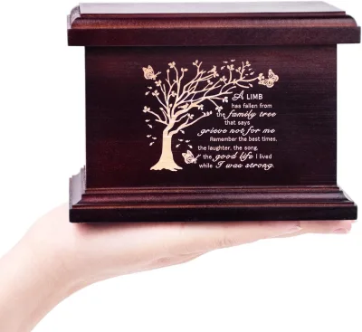 Luxury Modern Wood Pet Caskets & Urns Premium Eco-Friendly Rectangle Shape Funeral Memorial Boxes