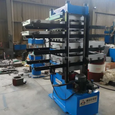 Rubber Tile Press Equipment Waste Tyre Recycling Crumb 20mm EPDM Rubber Floor Mat Vulcanizing Pressing Machine