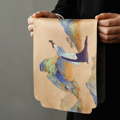 Tea Towel Teacup Tea Mat Chinese Tablecloth Water Absorption Mat Cotton Duster Cloth Cover Tea Cloth
