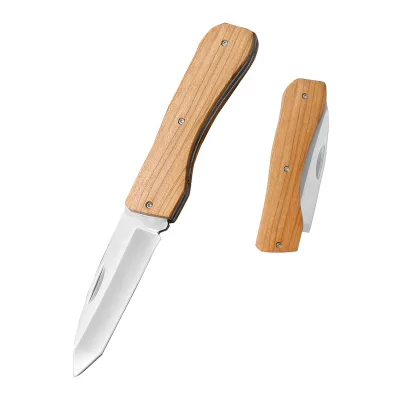 Handmade Grade DIY Knife with Stainless Steel Folding Blade and Safe Cutter Olive Wood Handle for Camping Hiking Survival