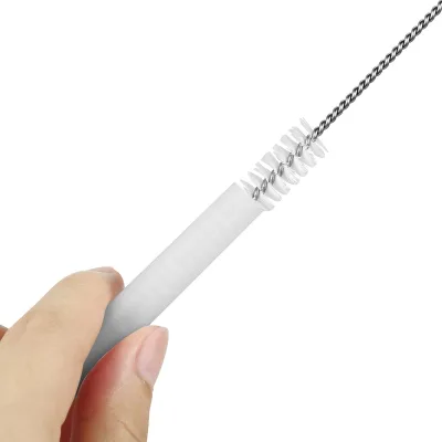 brush straw brush cleaning tool for glass straw/straw cleaning tools with triple storage hook/lid cleaning brush set