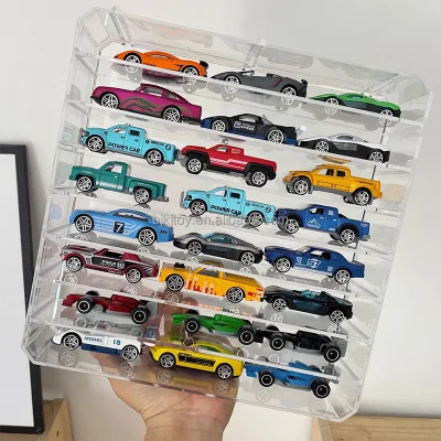 1/64 Acrylic Toy Car Display Rack Car Model Storage Multi-grid Display Shelf Figure Model Car Display Box
