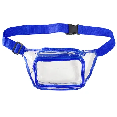 Hot Sale Customized Outdoor Fashion Transparent Clear PVC Crossbody Fanny Pack Waterproof Waist Bag Belt Bag for Women Men