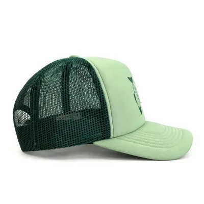 Customization Embroidery Side Stripes Trucker Hats Australian 5 Panel High Peak Back Mesh High Quality Trucker Caps Hats