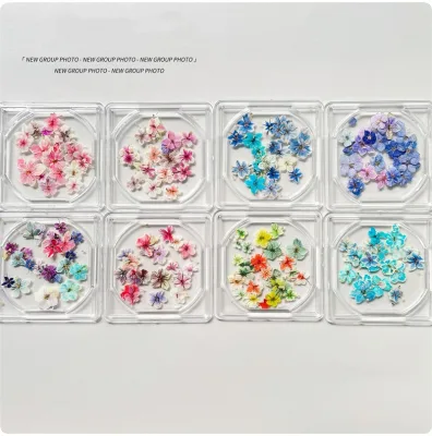 3D Gradient Small Floral Nail Decorations Natural Plant 3D Plastic Charm Jewelry for Summer Theme Accessories Flakes Decoration