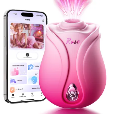 10 Sucking & Vibrating Modes AI APP Clit Nipple Sucker Rose Toy Sex Toys Dildo Vibrator Fetish Jewelry for Female Couples Sex
