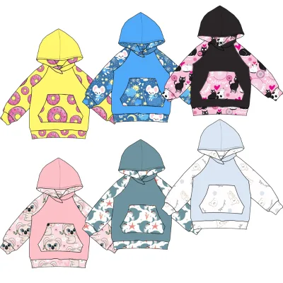Unisex Winter Hoodie for Kids Custom Printed Colors Cotton Fabric with Long Sleeves and Crewneck Includes Pockets