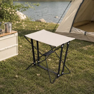 Portable Folding Stool with Aluminum Alloy Joints, Sturdy Compact Camp Chair for Hiking Picnic Garden