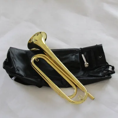 Factory Price Sale on Gold Lacquered Brass Bugle Trumpet Bb Instrument for Musicians