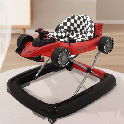 Baby Walker Anti-oleg Multi-function Hand-push Walker Early Education Music Foldable U-shaped Walker