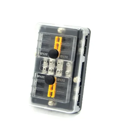 DC 12V/24V 8 Way Automotive Car Truck Boat Marine Fuse Box With 2 Separate Circuit for Dual Battery