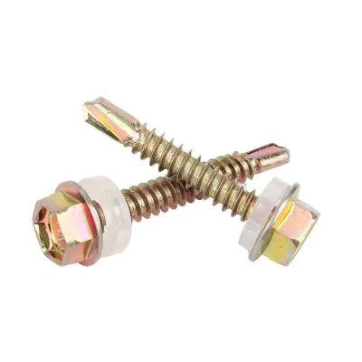 Color-plated Zinc Coated Carbon Steel Hexagonal Self-tapping Drill Bit Screw for Steel Tile Nails Dovetail Self-drilling China