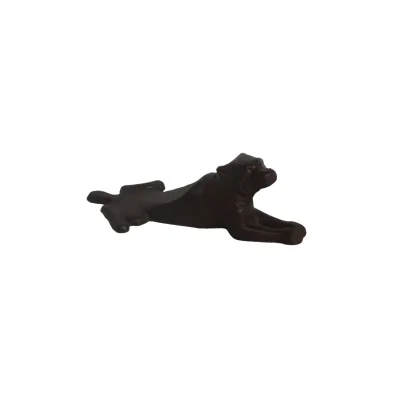 Vintage Style Iron Dog Door Stop Wall Mounted for Café Pet-Friendly Restaurant Décor Modern Traditional Metal Casting Technique
