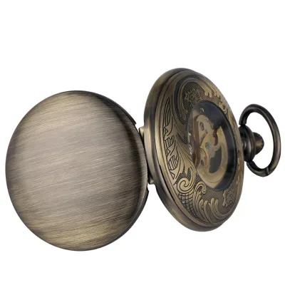 Custom Automatic Roman Numerals Mechanical Skeleton Empty Plain Blank Body Luminous Pocket Watch