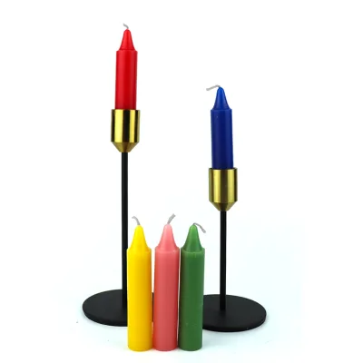 Eco-Friendly Stearin Taper Candles (Box of 12 Per Color)
