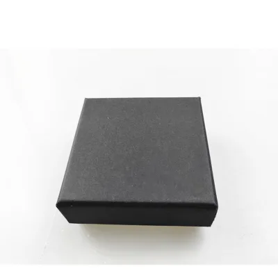 Recycle Handmade Customize Black Soft Foam Velvet Insert Jewelry Paper Box for Earring Necklace Ring