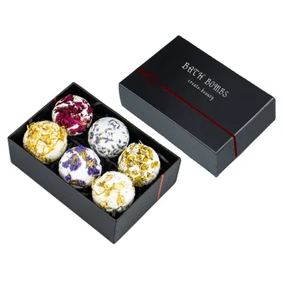 Natural Shea Oil Butter Lavender Rose Mint Bath Bombs with Flowers SPA Relation Moisturizes Skin Dried Flower Bath Bomb