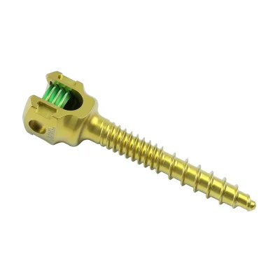 Medical Grade Titanium Monoaxial Pedicle Screw Dual Thread Design for Thoracolumbar Spinal Fixation