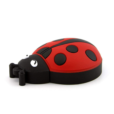 Cartoon PVC Ladybird Shape USB Flash Drive Promotional Gift USB Memory Stick