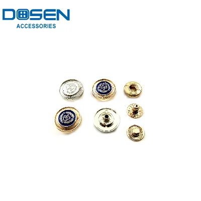 Fashion logo Press Snap Fastener Painting Metal Press Studs for Clothing Closure Snap Button