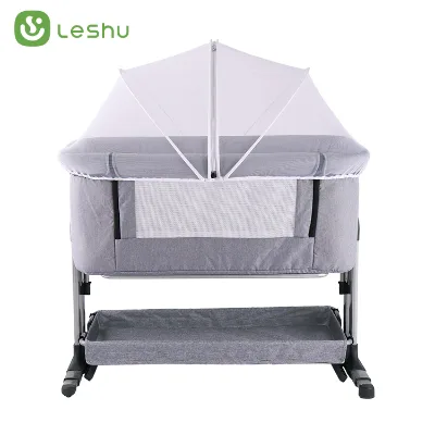 Wholesale Baby Crib Bed Bedside Crib Baby Breathable Soft Cradle Baby Cot Bed Cribs With Mattress Foldable Travel for Newborn