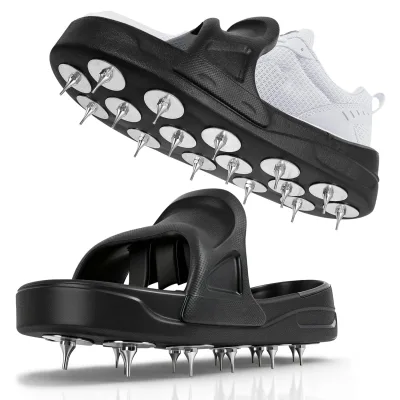M L Shoe in Pro Spiked Shoes Sharp Spikes Work - Spiked Shoes for Epoxy Floor Coating Nailshoe Clog for Safe Walking
