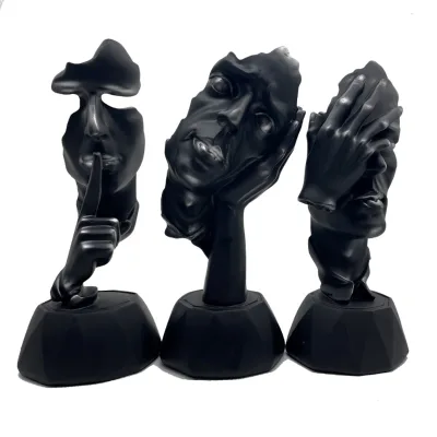 Home Abstract Handcrafted Art Gift Men Resin Thinker Style Sculpture