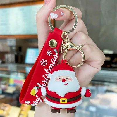 Hot Sale Metal Keychain Pendant Key Holder Christmas Dog Animal Fashion Key Chain Bag Keychain